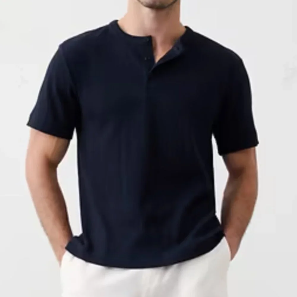 Banana Republic Men's Textured Henley, Large, NWT